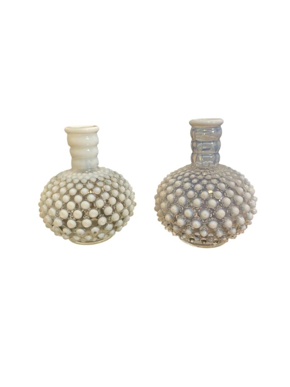 Vintage Fenton Moonstone Opalescent Bottles - 1930's/1940's